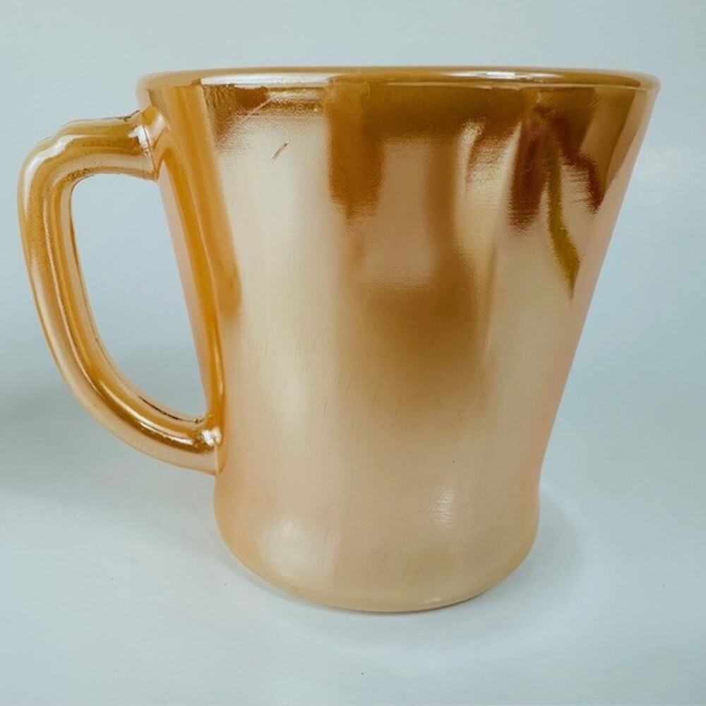 Anchor Hocking Fire King 2 Peach/Orange Lustre Mug/Cup D Handle Iridescent VTG - Picture 13 of 16